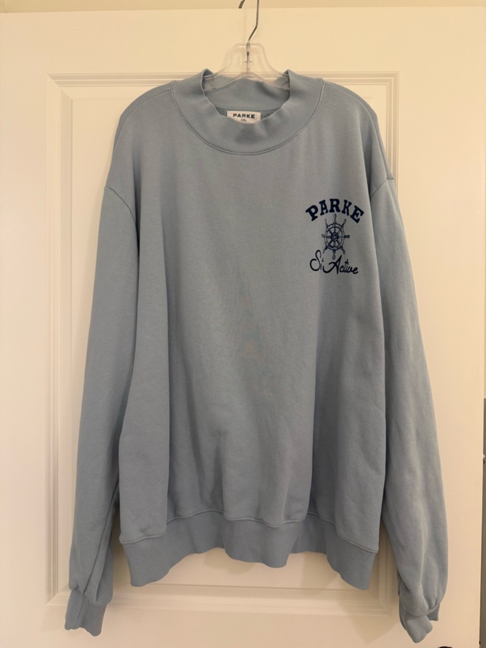 Parke x Set Active Light Blue Mockneck Sweatshirt